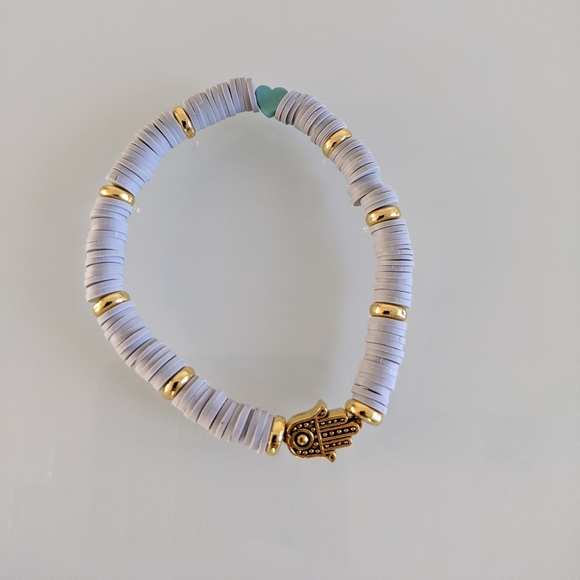 🆕 Evil Eye, gold plated beads and hasma bracelets - Picture 4 of 5